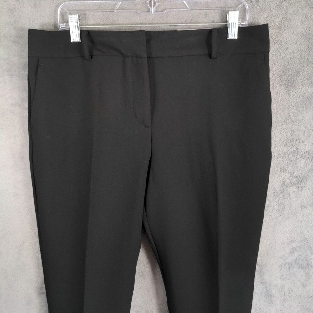 NWT Ann Taylor The Ankle Pants Size 10 Tall Black Mid Rise Straight Leg Classic - Picture 2 of 8